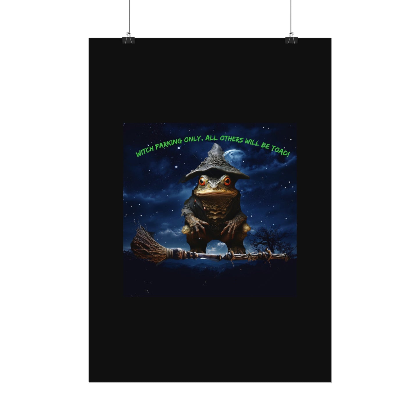 Witch Parking Only Toad Rolled Posters