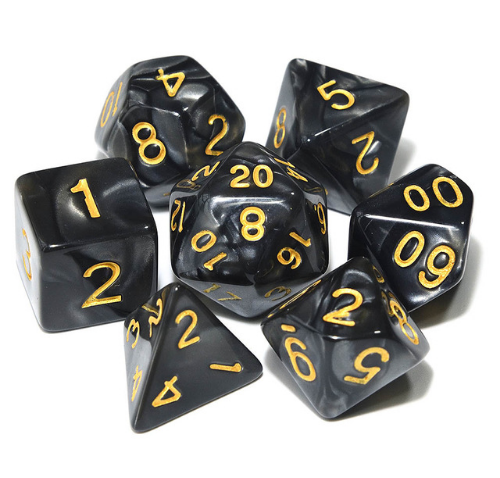 7 sets of multi faced digital dice.