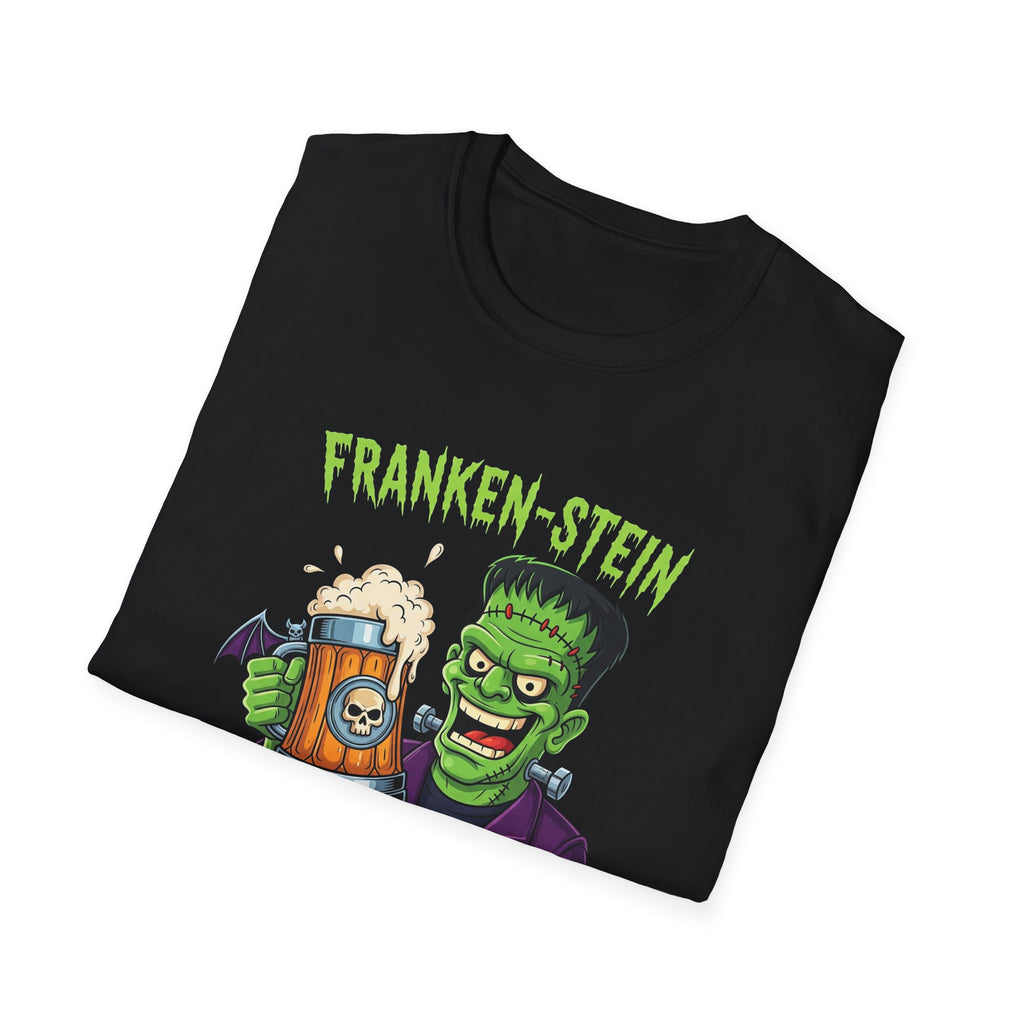 Franken-stein Beer T-Shirt, Spooky Halloween Apparel, Unisex Graphic Tee, Monster Mash Party Shirt, Halloween Costume Top, Beer Lover Gift