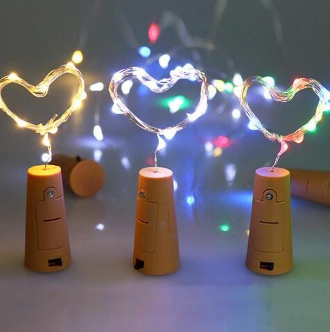 Wine Bottle Lights String 2M 20leds Christmas Decorations Copper Wire String Led Garland Lights Decor Wedding Festival Party