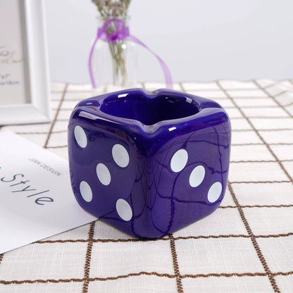 Ceramic Sieve Ashtray Dice Gift Home Decoration