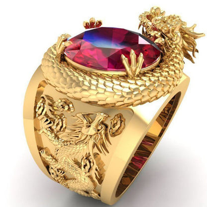 Domineering dragon ring European style ring