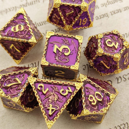 Metal Polyhedral Board Game Dice