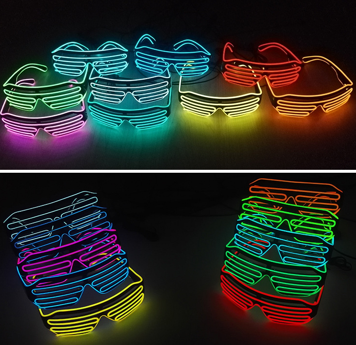 Newest LED Light Up Flashing Rave Shades