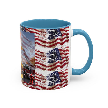 Juniata Terrace Fire 2025 Patriotic Firefighter Accent Coffee Mug - 11oz & 15oz