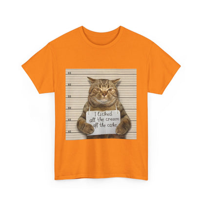 The Cat Did It Unisex Heavy Cotton Tee