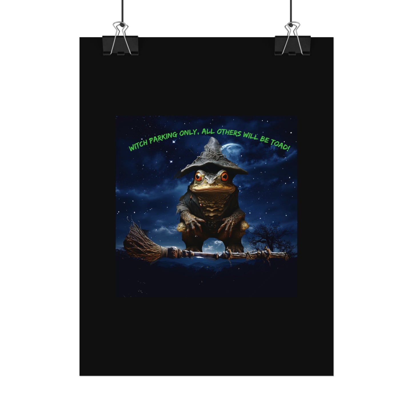 Witch Parking Only Toad Rolled Posters