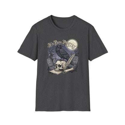 Gothic Its Pure POEtry  Graphic T-Shirt, Unisex Softstyle Tee for Halloween, Horror Fans, Casual Wear, Gift for Occasions