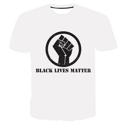 Black lives matter life T-shirt short sleeve