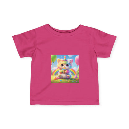 Rainbow Kitten Infant Tee - Cute and Colorful Baby Shirt for Playtime