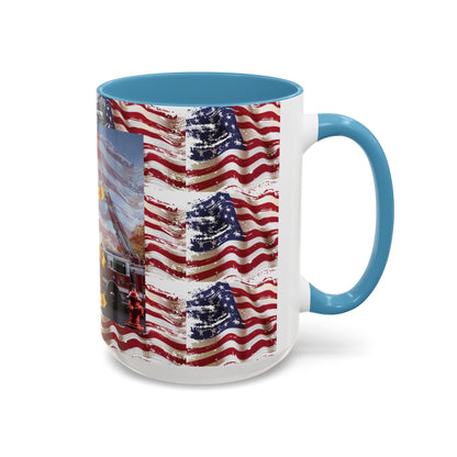 Juniata Terrace Fire 2025 Patriotic Firefighter Accent Coffee Mug - 11oz & 15oz