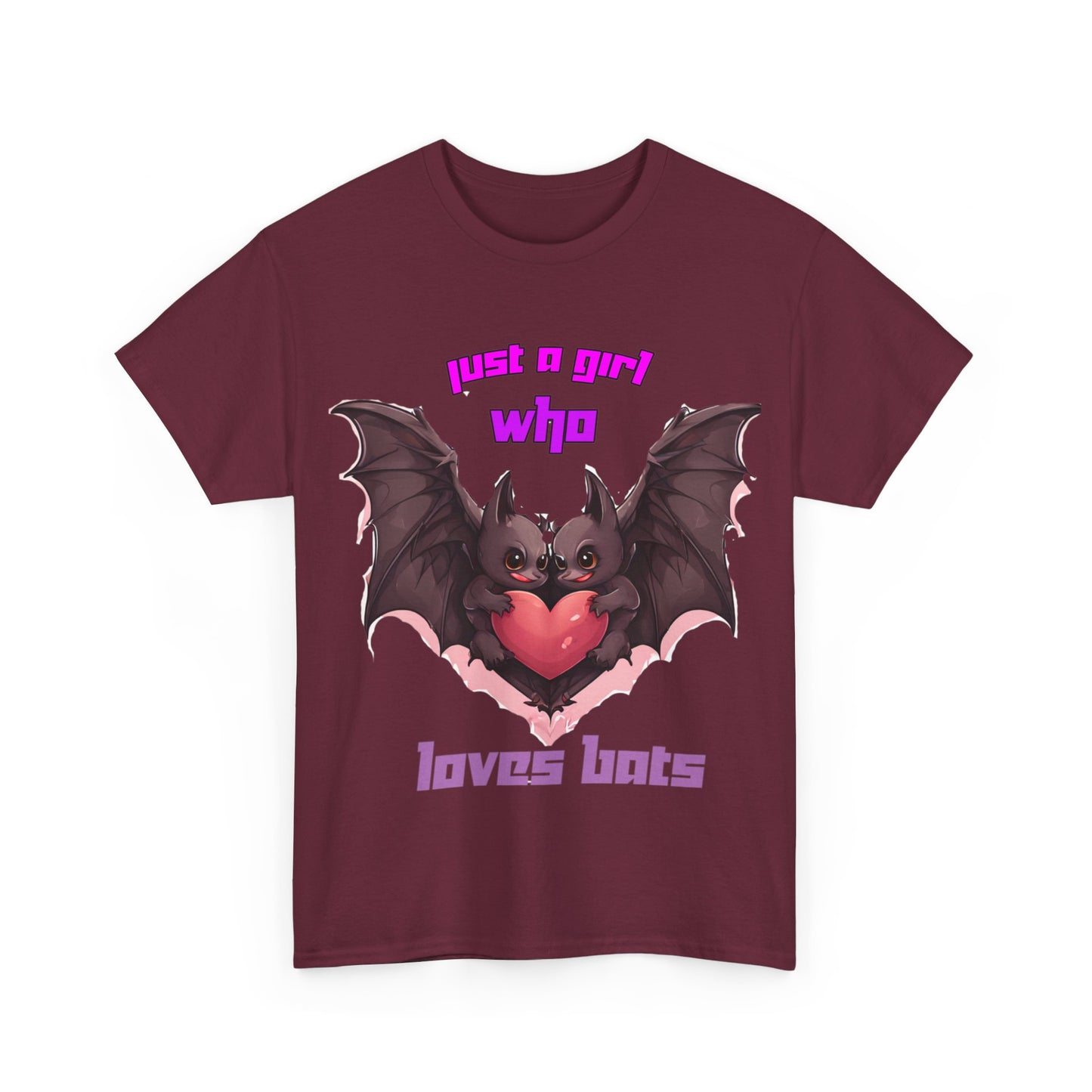 Just a Girl Who Loves Bats Unisex Heavy Cotton Tee