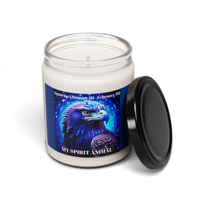 Aquarius (January 20 - February 18) Majestic Eagle Scented Soy Candle - 9oz Aromatherapy Candle for Nature Lovers