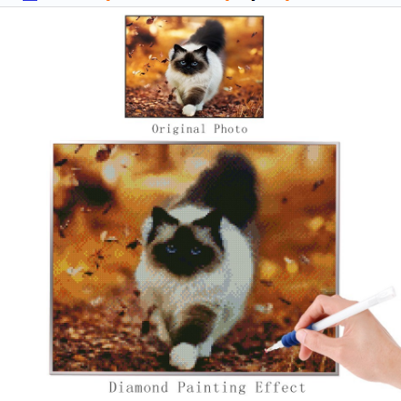 Lovely kitten landscape diamond painting