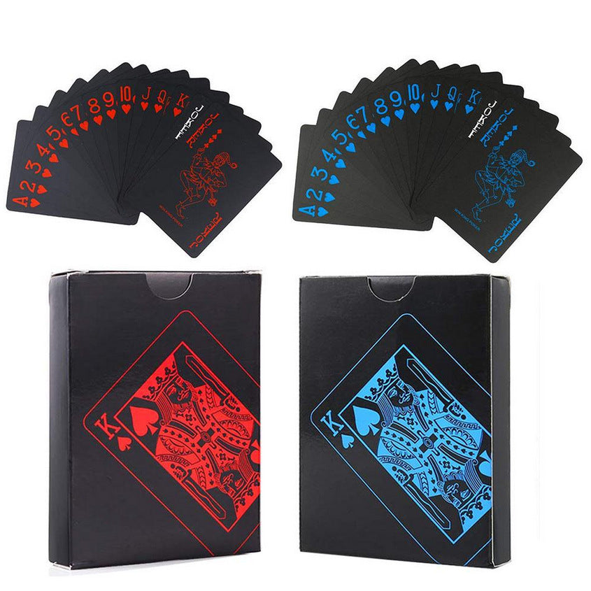 Waterproof Black Plastic Poker Board Game Card PVC Magic Playing Card Solitaire