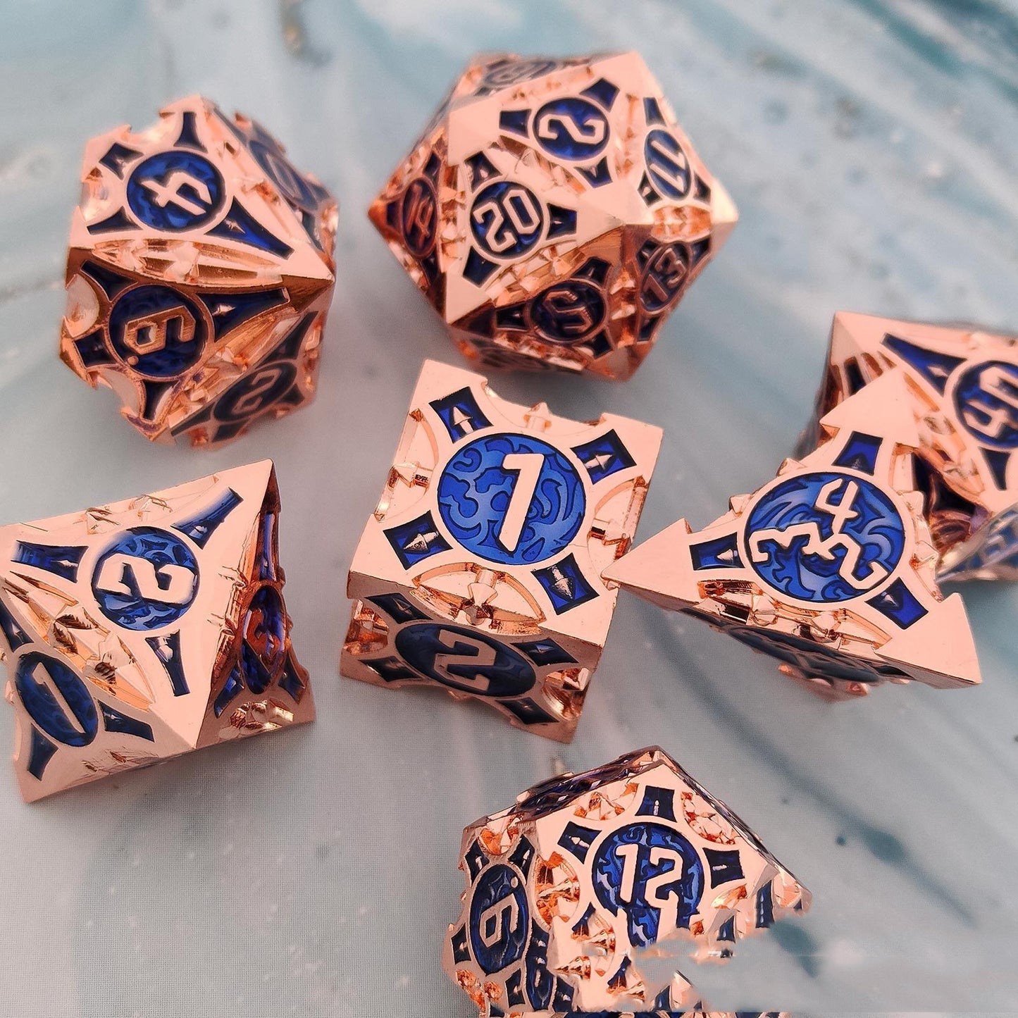 Metal Dice Solid Set Desktop Game