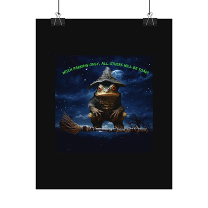 Witch Parking Only Toad Rolled Posters