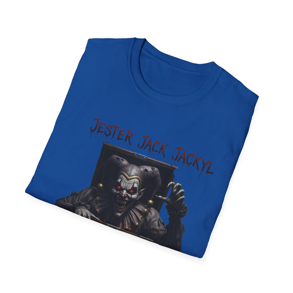 Jester Jack Jackyl Creepy Clown Graphic T-Shirt, Perfect for Halloween, Horror Fans, Scary Movie Night, Unisex Gift, Fun Adult Apparel