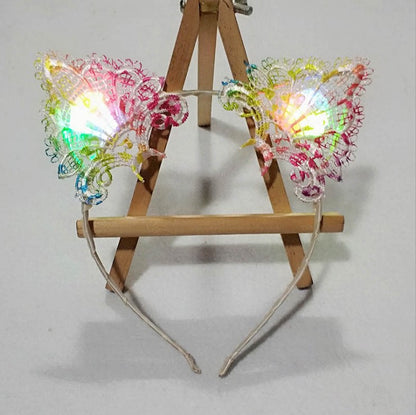 Glowing Hair Accessories Flashing Lights Cat Ears Headband