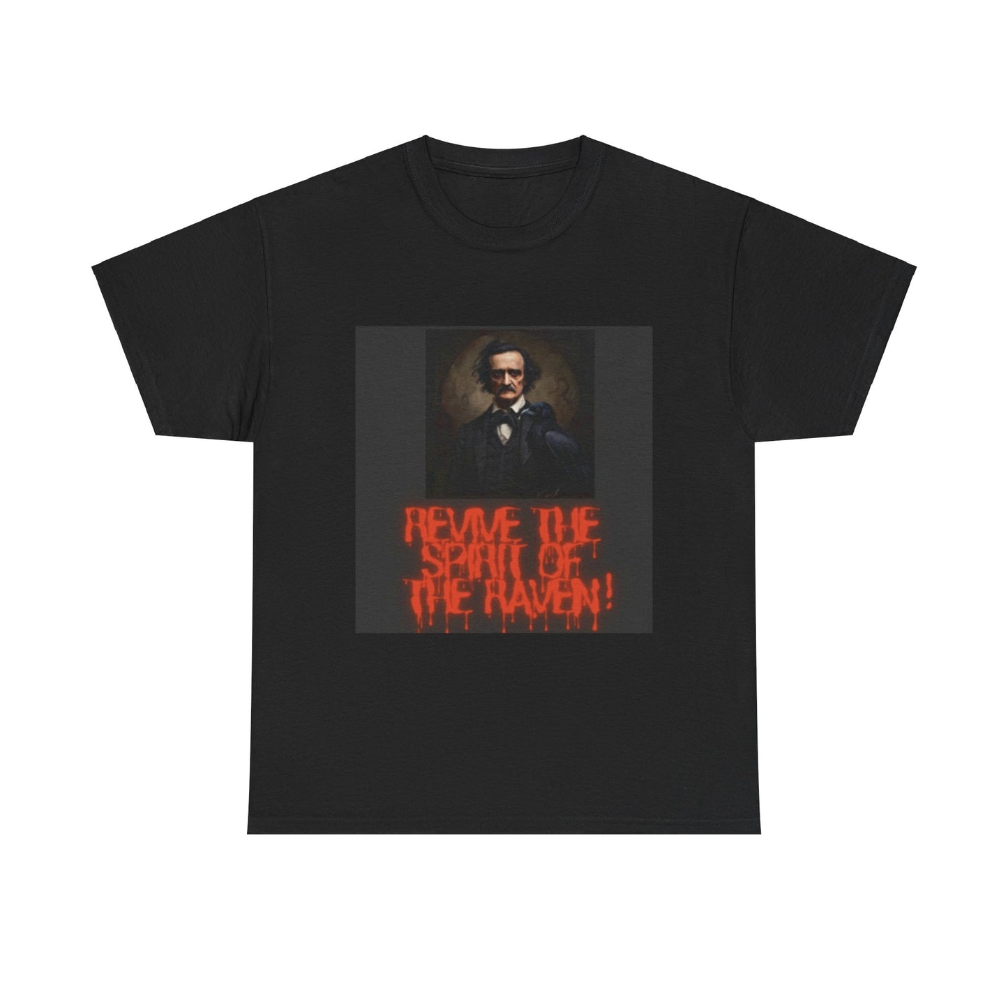 Edgar Allan Poe Inspired Unisex Heavy Cotton Tee - 'Revive the Spirit of the Raven!'