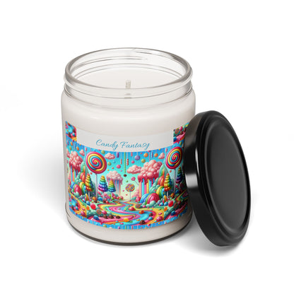 Whimsical Candy Fantasy Scented Soy Candle - 9oz Aromatic Bliss for Home Décor, Gifts, and Celebrations