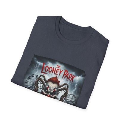The Looney Park Creepy Carnival Unisex T-Shirt, Halloween Shirt, Horror Fan Gift, Spooky Tee, Festival Wear, Looney Park Merch