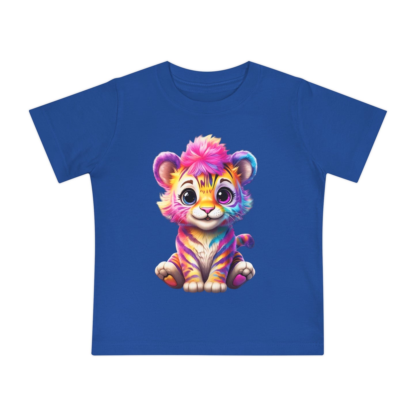 Colorful Baby Tiger & Butterfly Short Sleeve T-Shirt