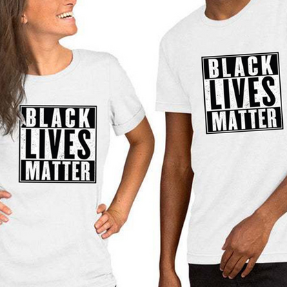 Black lives matter life T-shirt short sleeve