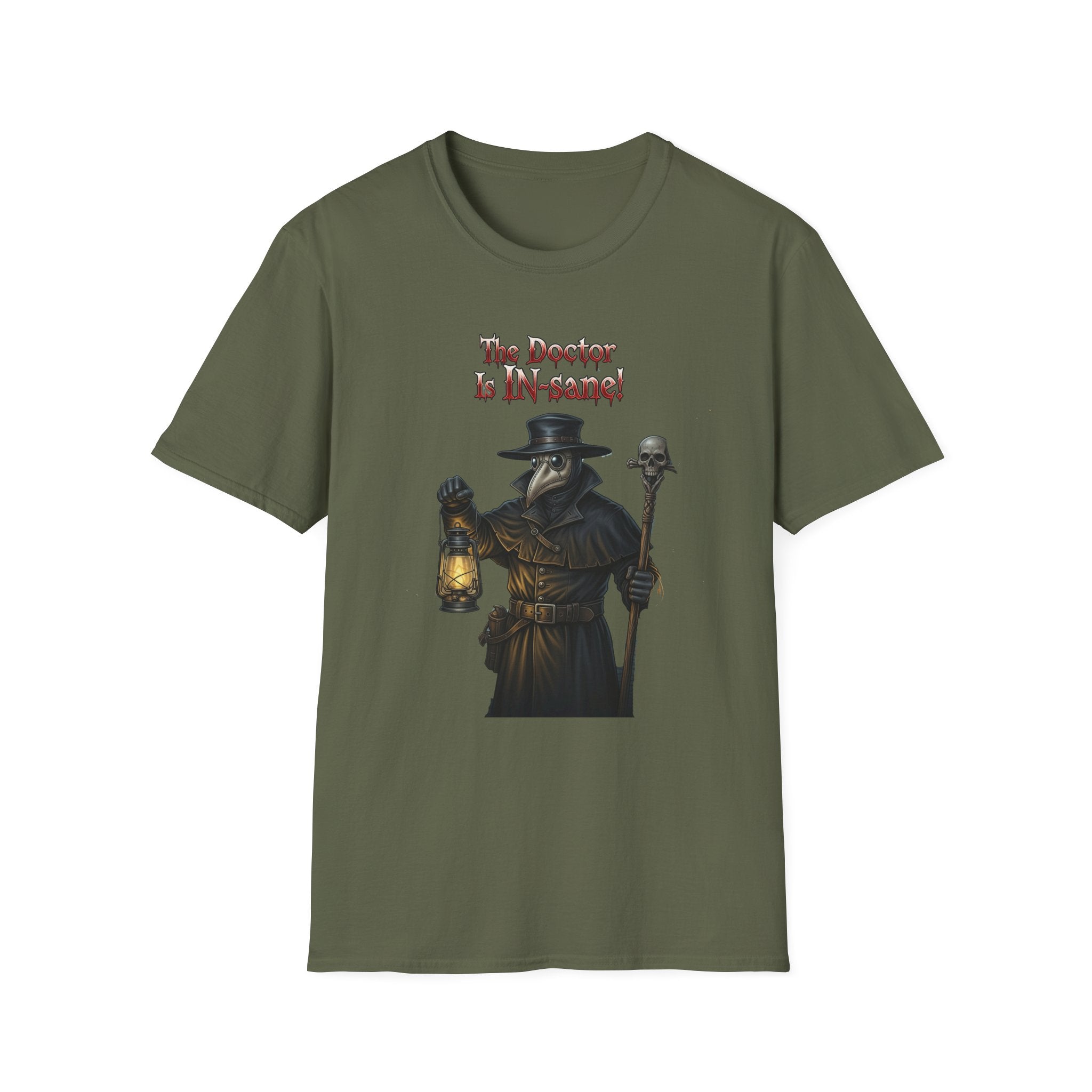 Gothic Plague In-sane Doctor T-Shirt, Unisex Softstyle Tee, Spooky Halloween Tee, Halloween Costume Shirt, Gift for Whovians, Dark Humor [...]
