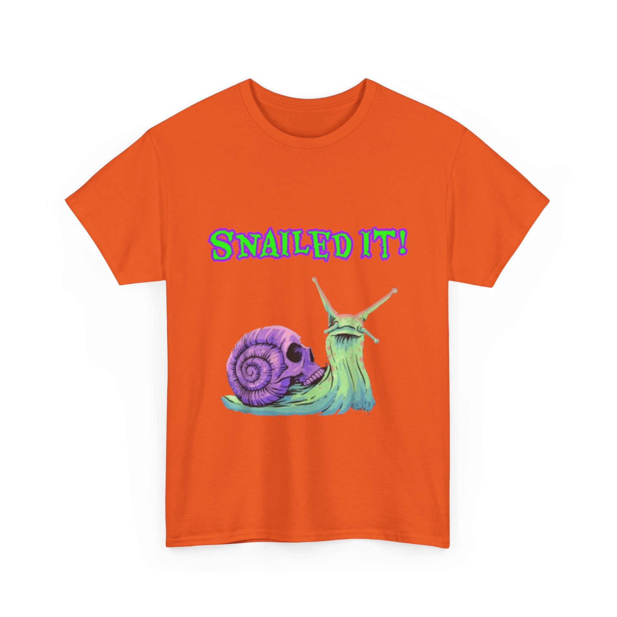 Snailed It!  Unisex Heavy Cotton Tee - "Snailed It!" T-Shirt for Fun Loving Individuals