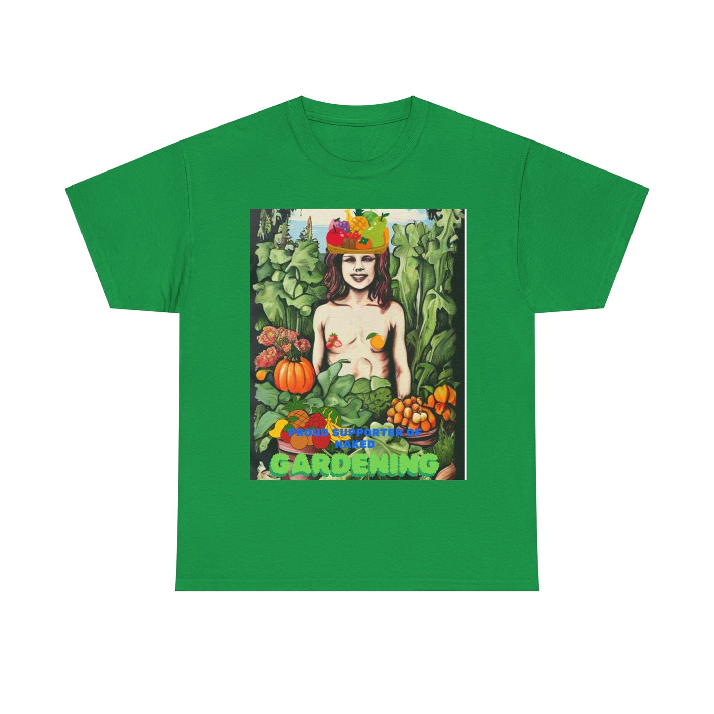 I Support Naked Gardening Unisex Heavy Cotton Tee