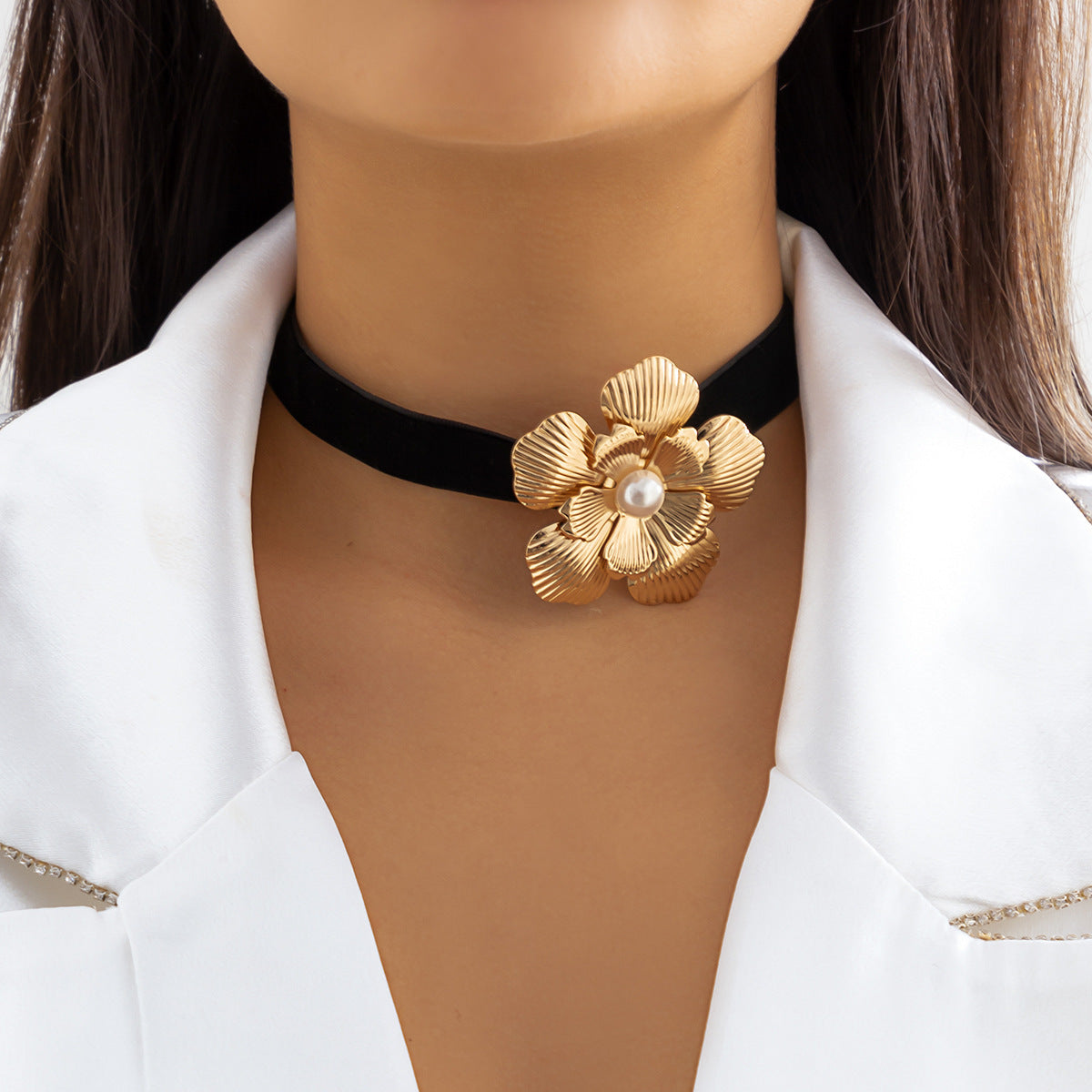 New Plant Velvet Flower Collar For Women