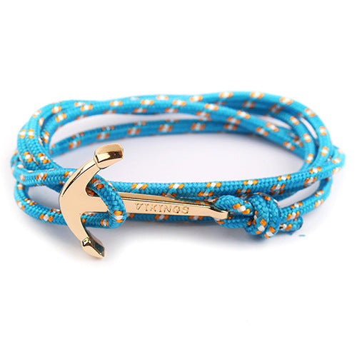 Pirate Nylon Rope Boat Anchor Bracelet