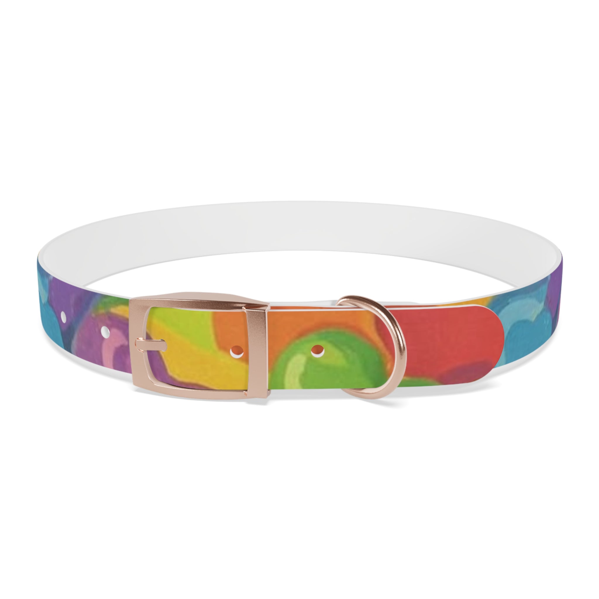 Vibrant Rainbow Dog Collar - Colorful Pet Accessory for Any Occasion
