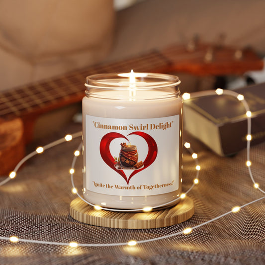 Cinnamon Swirl Delight Soy Candle | Ignite the Warmth of Togetherness | 9oz Aroma