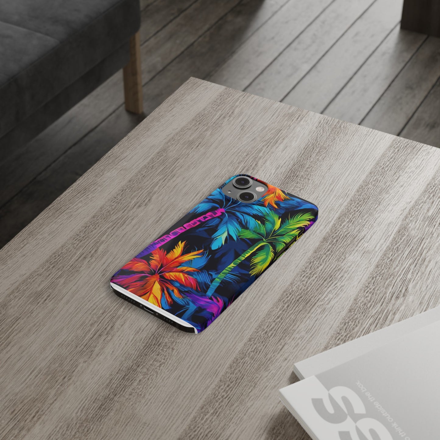 Dark Palm Slim Phone Cases