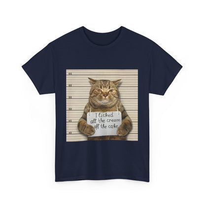 The Cat Did It Unisex Heavy Cotton Tee