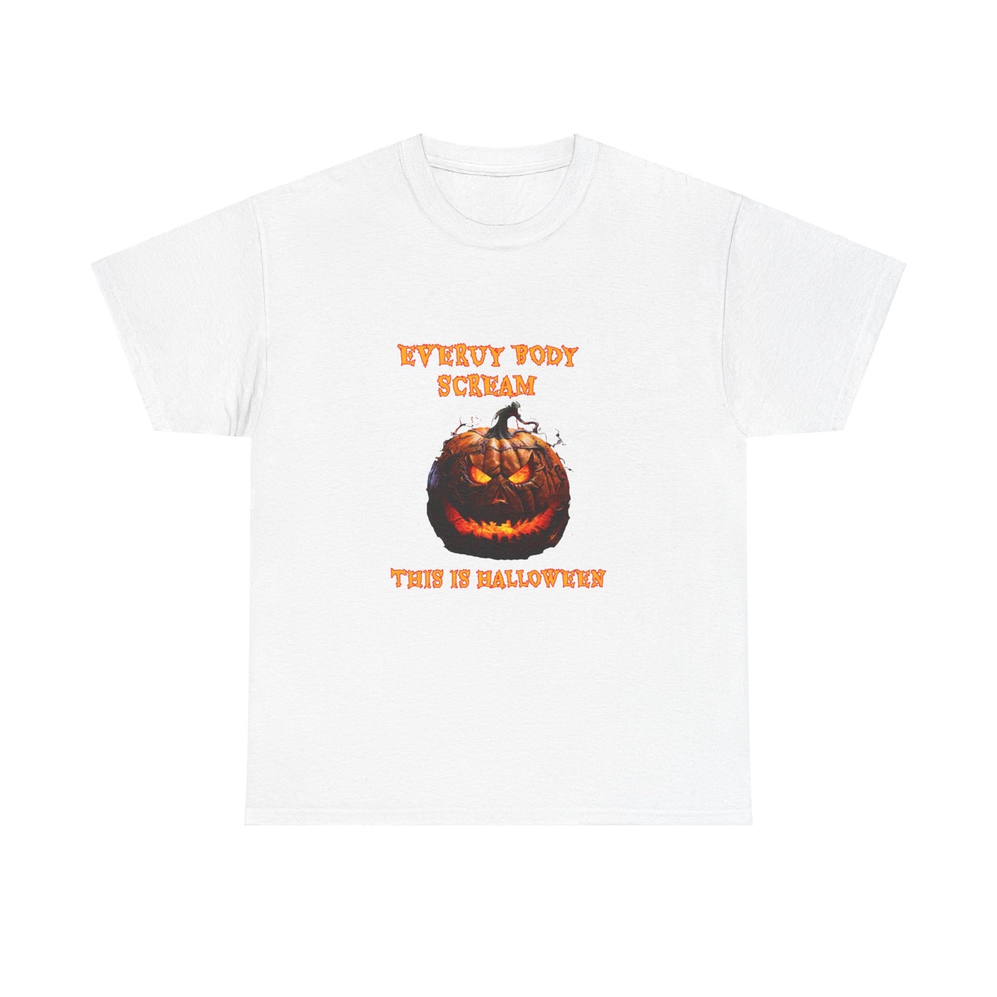 Halloween Unisex Heavy Cotton Tee - 'Every Body Scream, This is Halloween'