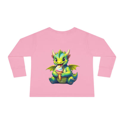 Cute Dragon Toddler Long Sleeve Tee - Perfect for Kids' Birthdays & Playtime