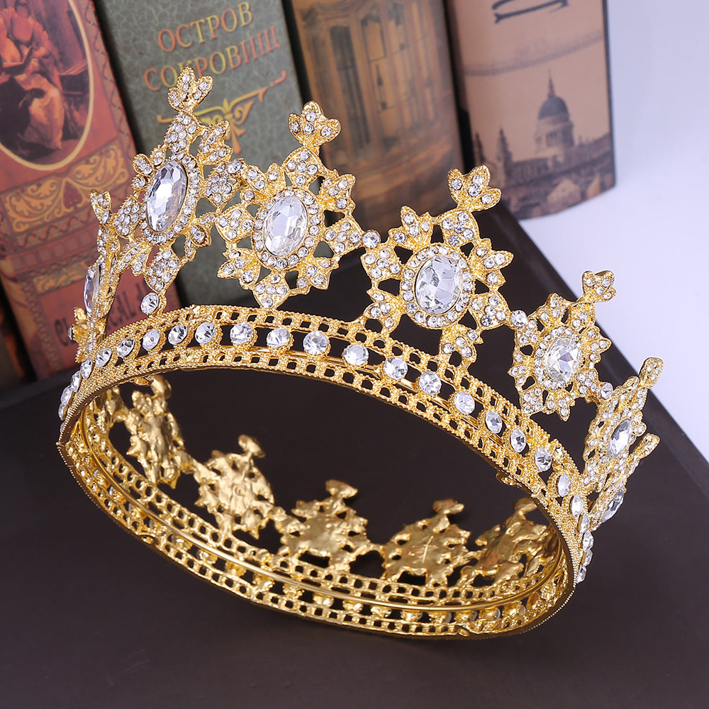 Wedding Headdress Crown Alloy Rhinestone-encrusted Baroque Hair Accessories