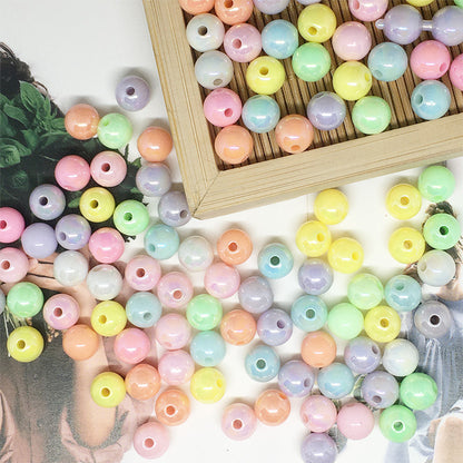 Color Candy Acrylic Round Beads Materials Accessories