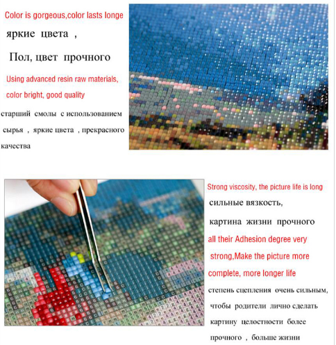 Diamond Painting Full Square Diamond  3D Embroidery Cross Crystal Rhinestone 5D DIY Mosaic Painting