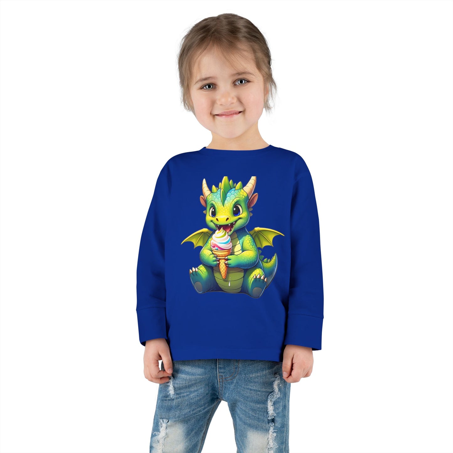 Cute Dragon Toddler Long Sleeve Tee - Perfect for Kids' Birthdays & Playtime