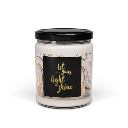 Motivational Scented Soy Candle - Let Your Light Shine - 9oz