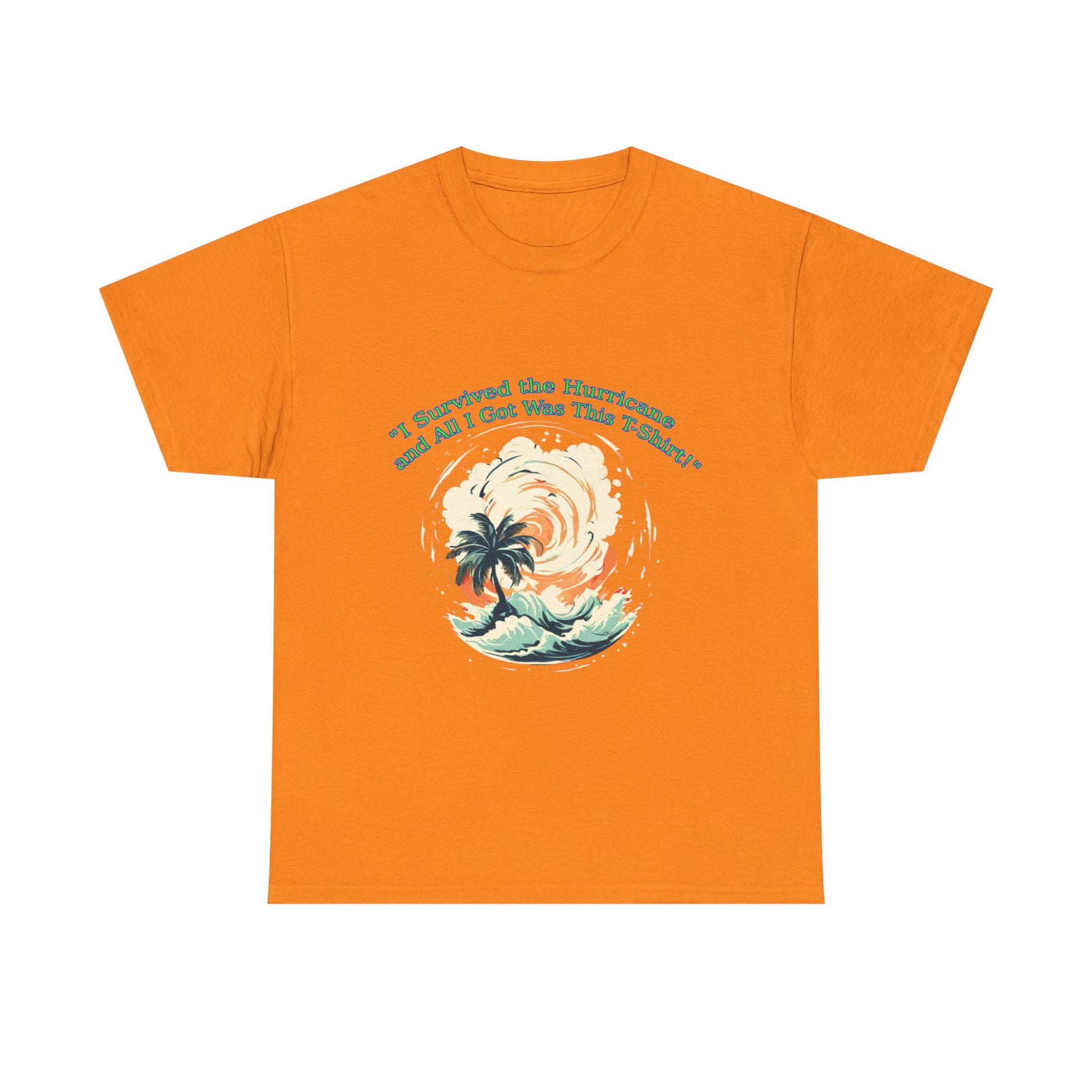 I Survived the Hurricane Unisex Heavy Cotton Tee - Casual T-Shirt for Storm Survivors