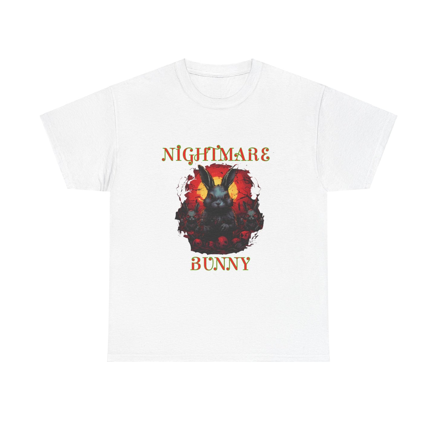 Nightmare Bunny Unisex Heavy Cotton Tee - Spooky Halloween Vibe