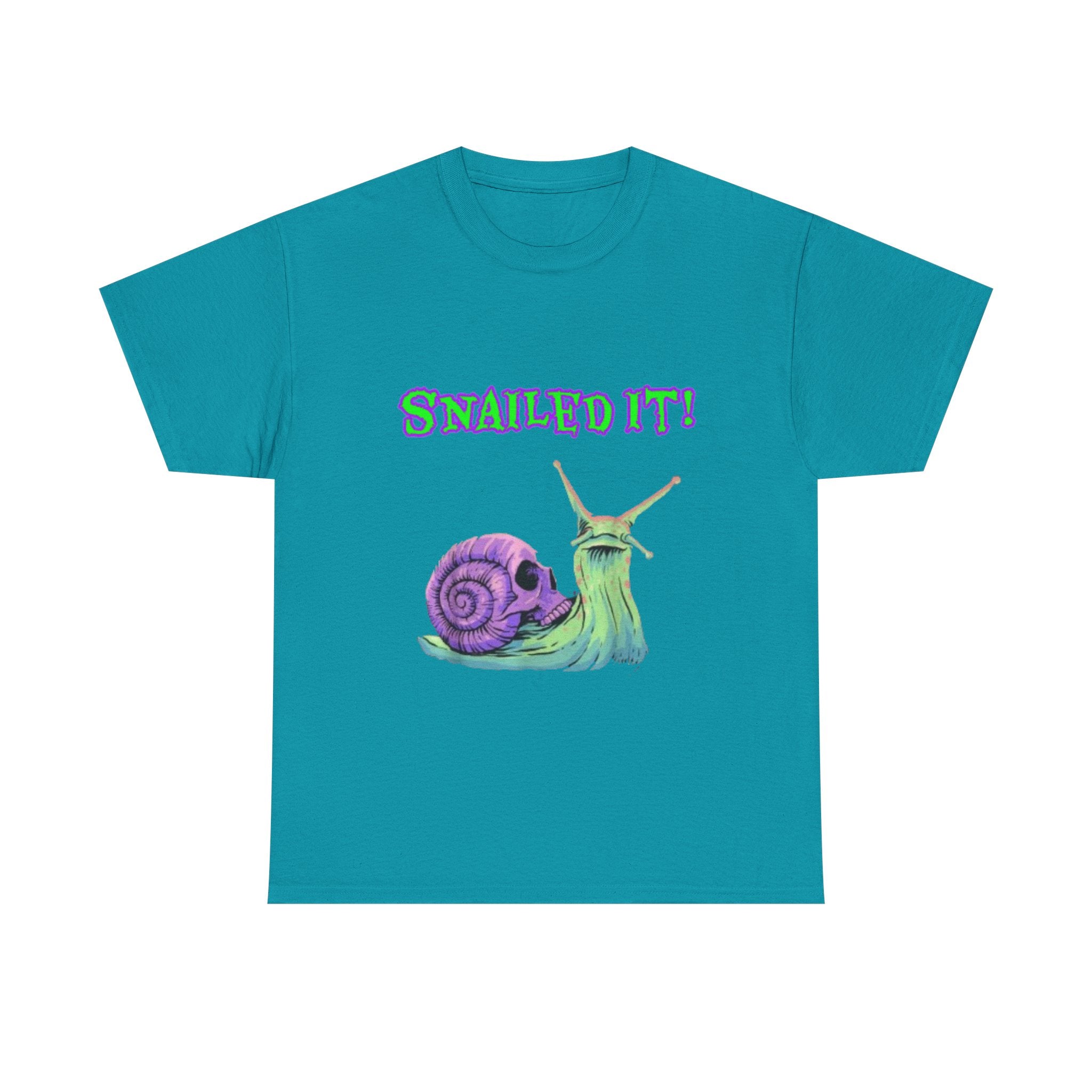 Snailed It!  Unisex Heavy Cotton Tee - "Snailed It!" T-Shirt for Fun Loving Individuals