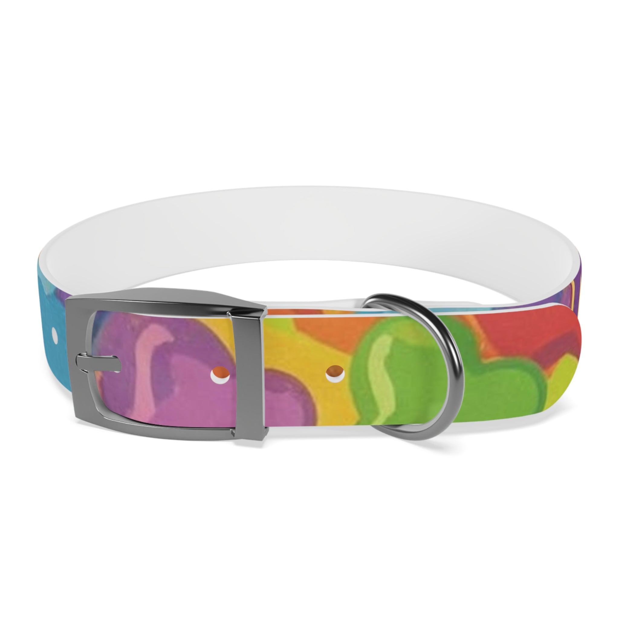 Vibrant Rainbow Dog Collar - Colorful Pet Accessory for Any Occasion