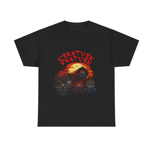 Creature Feature Unisex Heavy Cotton Tee - Spooky Halloween Shirt