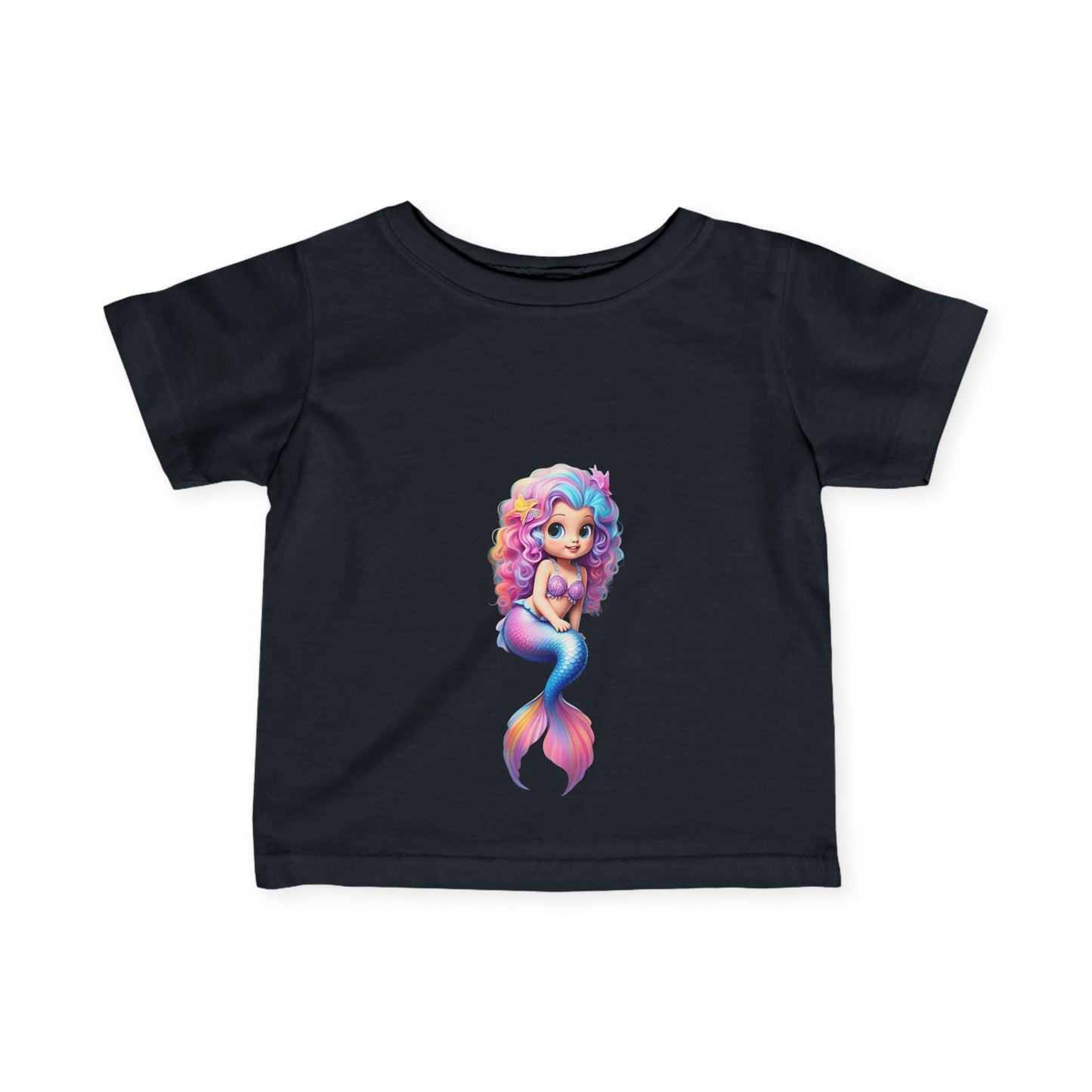 Cute Mermaid Infant Tee - Adorable Baby Shirt with Colorful Design